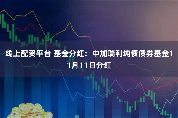 线上配资平台 基金分红：中加瑞利纯债债券基金11月11日分红